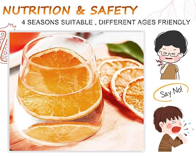 Dehydrated Orange Slices,10.58oz / 300g, Dried Orange Slices Sugar Free Natural Fruit for