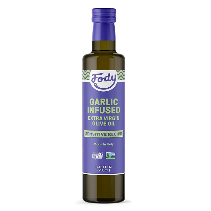 Fody Foods Garlic Infused Extra Virgin Olive Oil, 8.45 Oz, Low FODMAP Certified, Gut & IBS