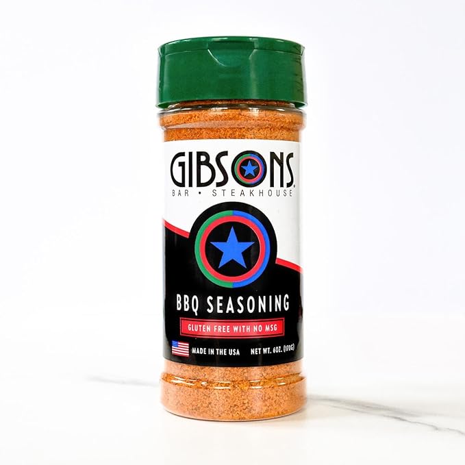 Gibsons Steakhouse BBQ Seasoning (6 Ounce Jar) – Original Cooking & Grilling Blend of Spices &