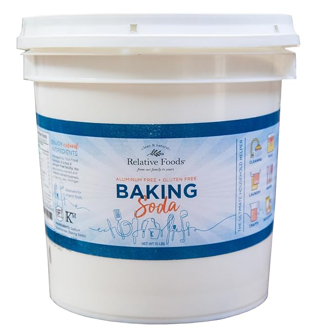 Bulk Baking Soda for Cooking, Cleaning, Deodorizing & More (10 lb Pail) - Pure Sodium Bicarbonate