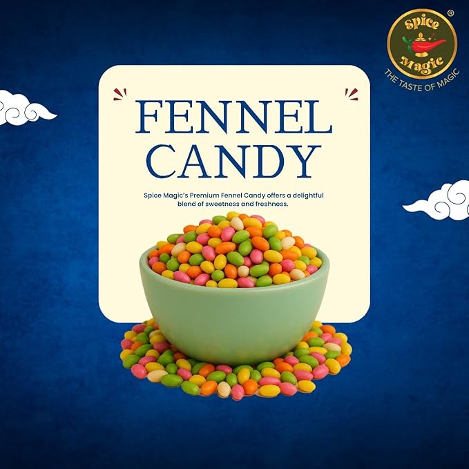 Spice Magic Fennel Candy ??7 oz (200g) | Sweet & Refreshing Mouth Freshener | Traditional Indian