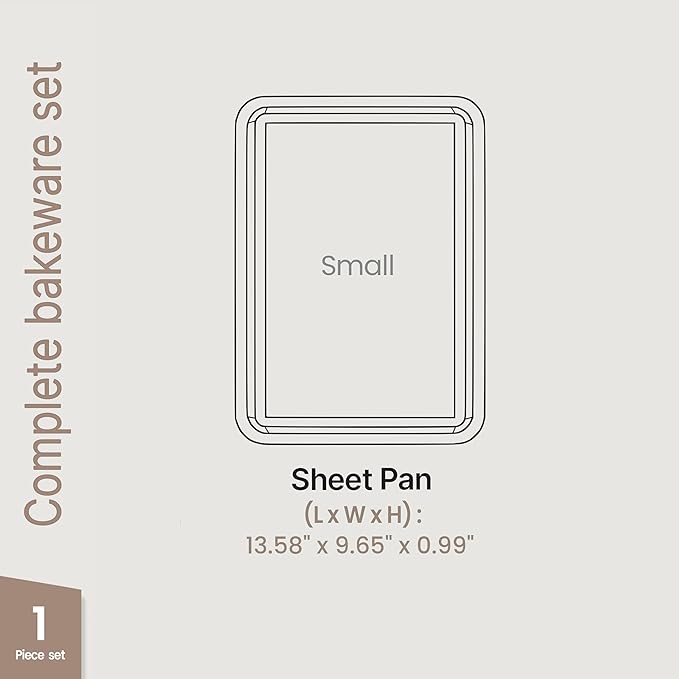 BAKKEN Kitchen Baking Pans - Nonstick Gray Coating, 13.58’’ × 9.65’’ Commercial Grade Carbon Steel