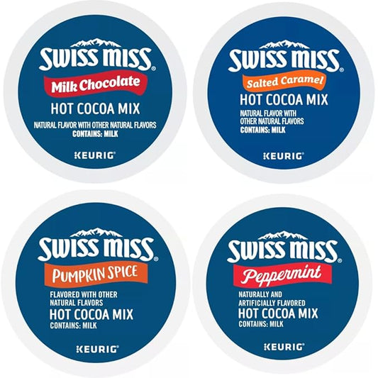 Swiss Miss Hot Chocolate K-Cups Variety Pack Sampler. All the Top Cocoa Flavors in One Box.