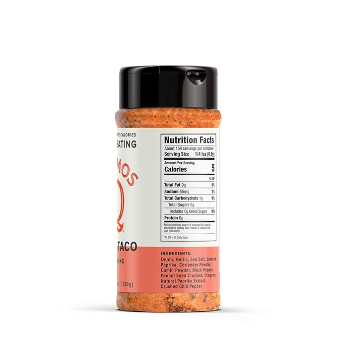 Kosmos Q Taco Seasoning, Bold Natural Fajita & Taco Spice Mix for Beef, Chicken, Pork & Veggies