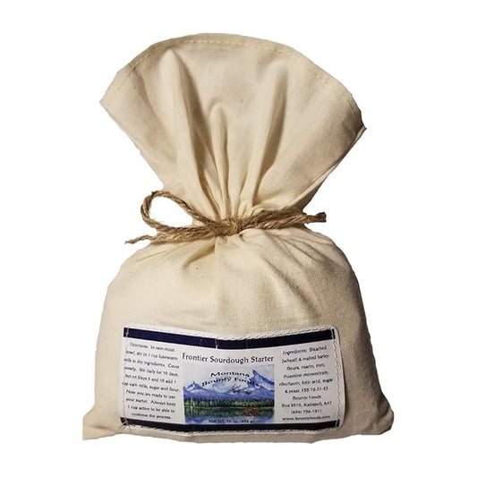 Bounty Foods Montana Sourdough Starter Set ??16 oz Artisan Bread Kit in Western-Style Burlap Bag