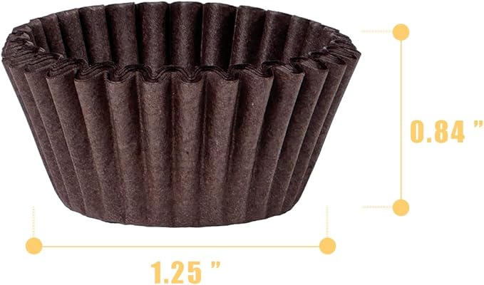 qiqee 600 Count Mini Cupcake Liners Coffee Muffin Liners Food Grade Baking Cups Paper No