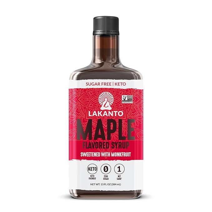 Lakanto Sugar Free Maple Syrup With Monk Fruit & Erythritol For Pancakes, Waffles, Oatmeal, Coffee