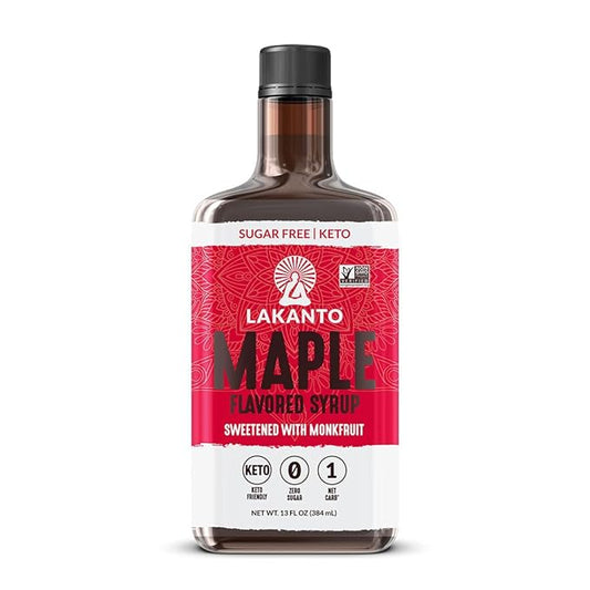 Lakanto Sugar Free Maple Syrup With Monk Fruit & Erythritol For Pancakes, Waffles, Oatmeal, Coffee
