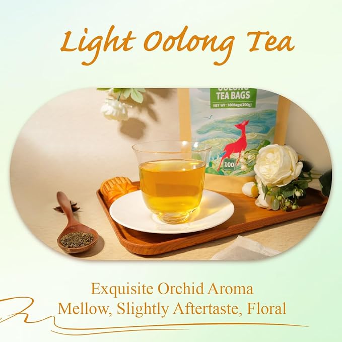 WT WEETEE Oolong Tea Bags 100 Count, Floral & Slightly Fruity Chinese Oolong Tea, Super Antioxidant