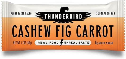 Thunderbird Bars Energy Snack, Gluten-Free with Protein, Healthy Real Food, Vegan Paleo Non-GMO, No