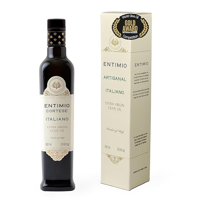 Entimio Cortese +700 mg/kg Polyphenol Rich Organic Extra Virgin Olive Oil, New 2024-2025 Early