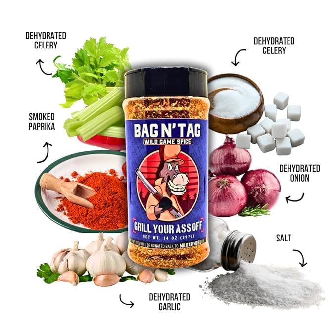 GYAO Bag N' Tag Seasoning – BBQ Rub for Venison, Elk, Bison, & Boar - MSG & Gluten Free - USA Made