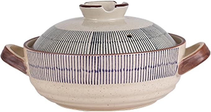 Ceramic Casserole Dish with Lid, Ceramic Cooking Pot Nonstick Earthenware Pot, Ceramic Stew Pot