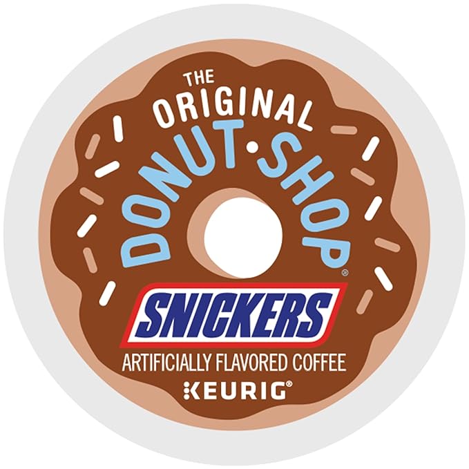 The Original Donut Shop Snickers Coffee, Keurig Single Serve K-Cup Pods, Flavored Coffee, 96 Count