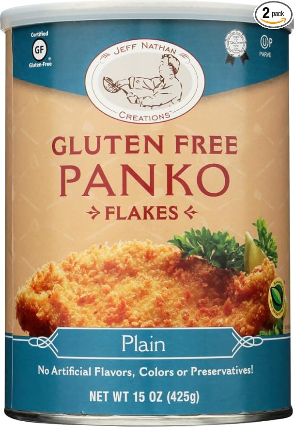 CheffJeff Nathan Creations, Gourmet Panko Plain Gluten Free, 15 Ounce (2 Pack)