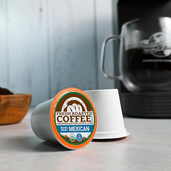Fresh Roasted Coffee, Organic Water-Processed Decaf Variety Pack | USDA Organic, Kosher | K-Cup