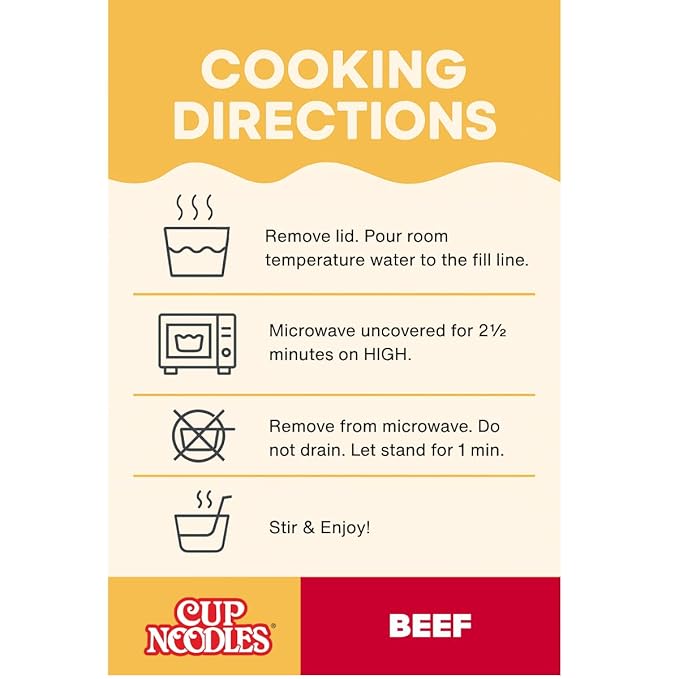 Nissin Cup Noodles Protein Ramen, Beef Flavor with Bone Broth, 16g Protein, 2.54 Ounce Cup (Pack of