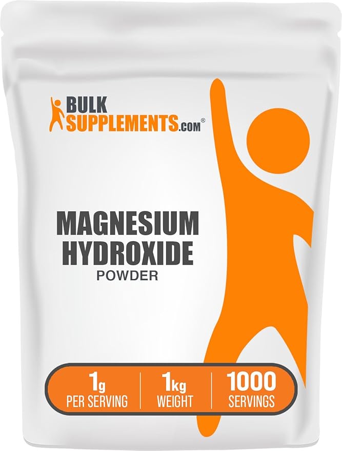 BulkSupplements.com Magnesium Hydroxide Powder - Magnesium Hydroxide Supplement - Food Grade &