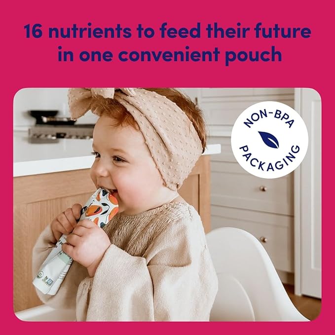 Cerebelly Baby Food Pouches ??Organic Dairy Free Smoothies for Toddlers | No Added Sugar, Fiber