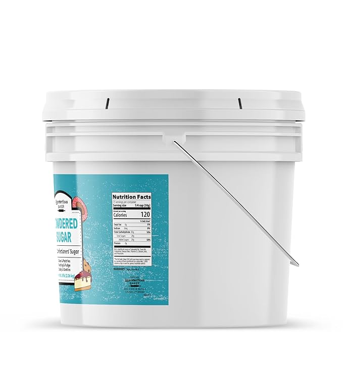 Unpretentious Powdered Sugar (1 Gallon) Confectioners Sugar, For Baking, Candy Making, Desserts