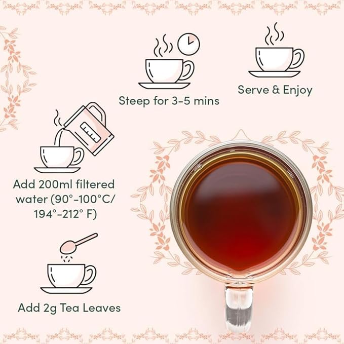 VAHDAM, BLUSH - Assorted Tea Gift Set for Women (3 Premium Teas) Tin Caddy Presentation Box | Loose
