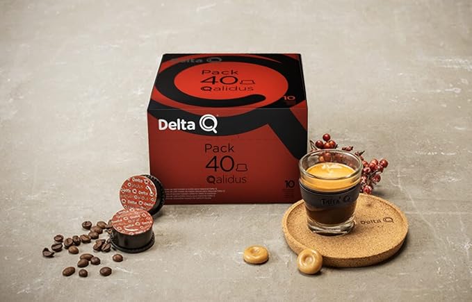 Delta Q Espresso Pods for Delta Q machines, Qalidus - Intensity 10, Notes of Caramel, XL Pack - 40