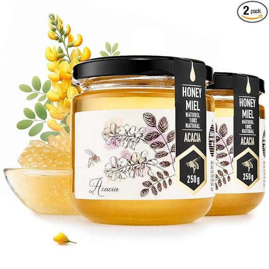 HONIGMA® Acacia Raw Honey | Exquisite Taste | 100% Pure | Unpasteurized | Unfiltered | Partially