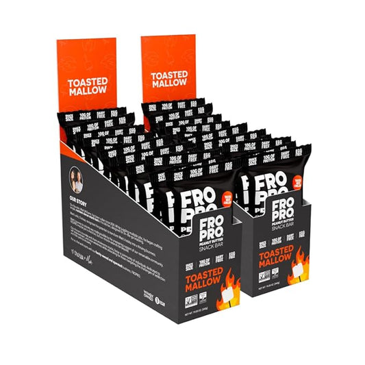 FROPRO Plant Protein Snack Bars - Plant Based Protein Bars, All-Natural, Gluten, Dairy, & Soy Free