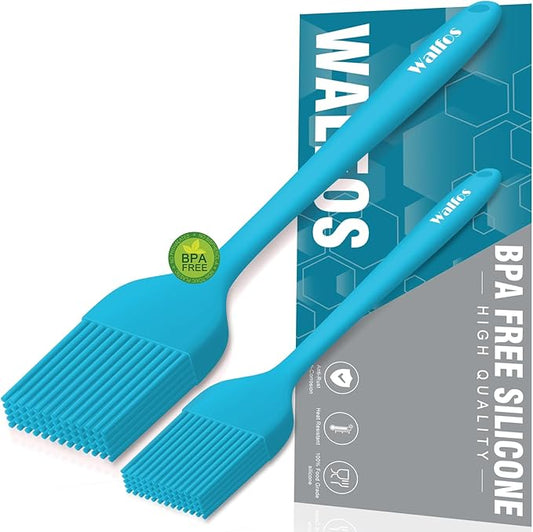 Walfos Silicone Basting Pastry Brush, Heat Resistant Pastry Brush Set, Strong Steel Core and