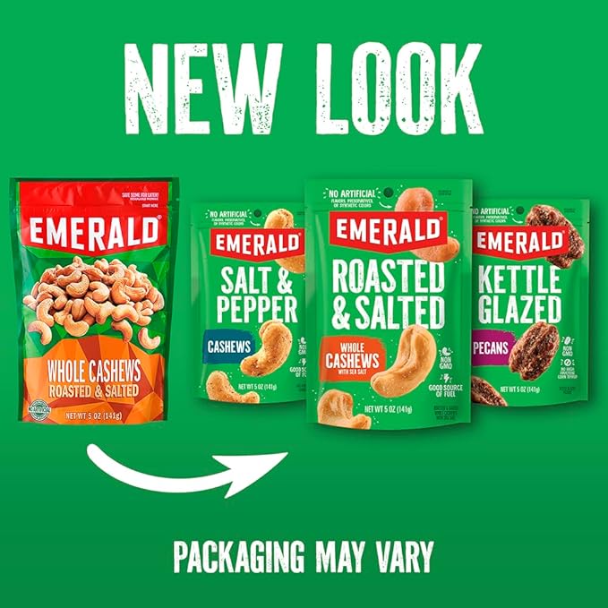 Emerald Nuts Salty Sweet Mixed Nuts (1-Pack), Features Kettle Glazed Peanuts, Almonds, Cashews