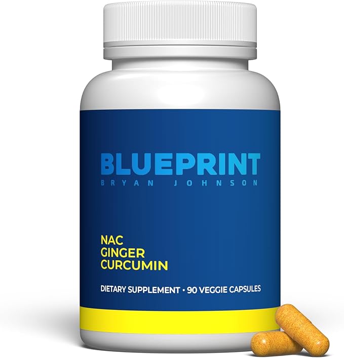 Blueprint Bryan Johnson NAC Supplement - Promotes Stress Relief, Immune System Function
