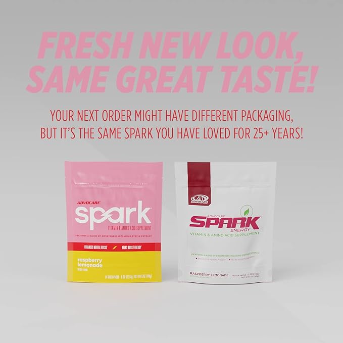 AdvoCare Spark Vitamin & Amino Acid Supplement - Sugar-Free Focus & Energy Drink Powder with