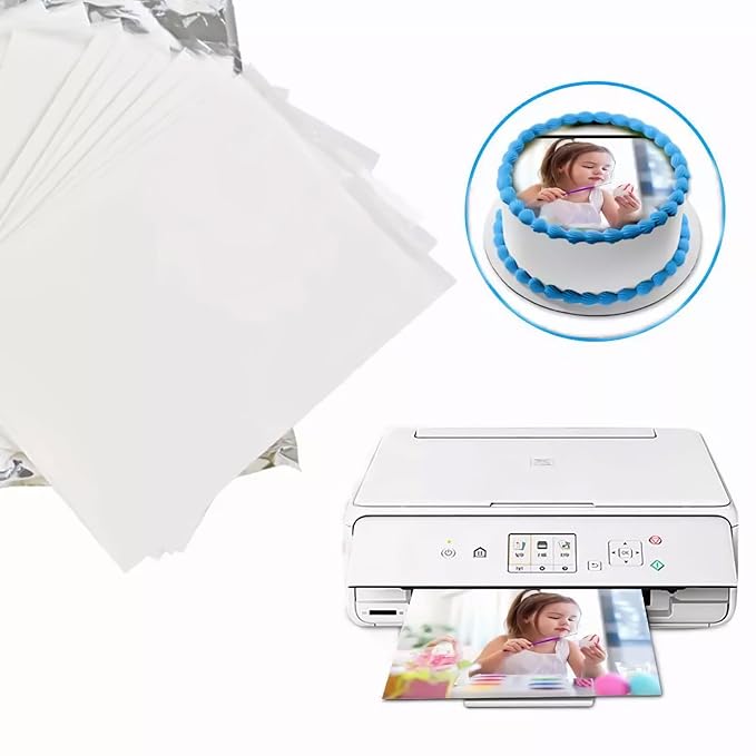 CRANBOLY 25 pcs Edible Paper 11.7" x 8.3" A4 Frosting Sheets Icing Sheets Edible Paper for Cakes