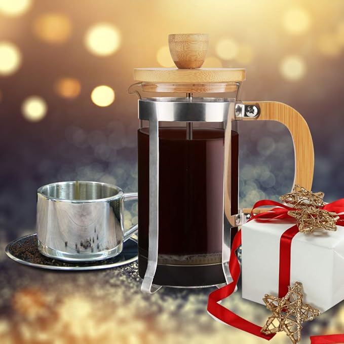 Sivaphe 12 oz French Press Coffee/Tea Maker Single Cup Espresso Press Stainless Steel Filter 0.35L