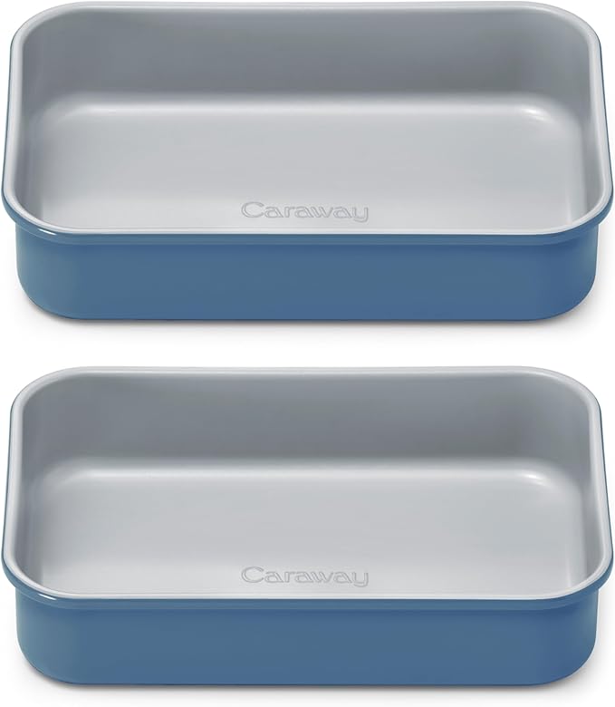 Caraway Nonstick 9??x 6.5??Small Rectangle Baking Pan Duo ??Non-Toxic, PTFE & PFOA Free