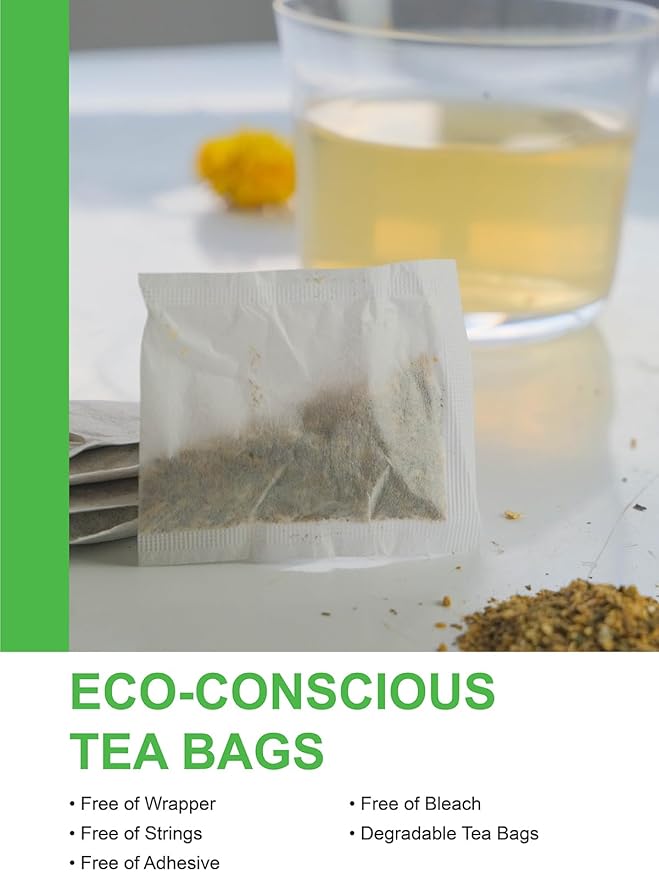 TeeLux Lemon Ginger Herbal Tea, Refreshing Lemon with Spicy Ginger Root & Zesty Lemongrass