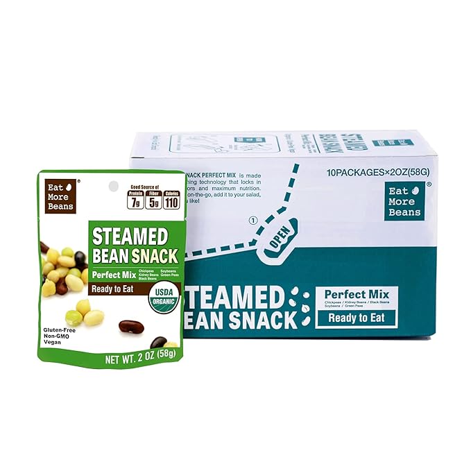 Steamed Bean Snack Series - PERFECT MIX ( Organic Chickpeas, Organic Soybeans, Organic Green Peas