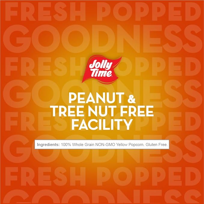 Jolly Time Unpopped Yellow Pop Corn Kernels, Stand Up Resealable Bag, 2 Pound (Pack of 6)