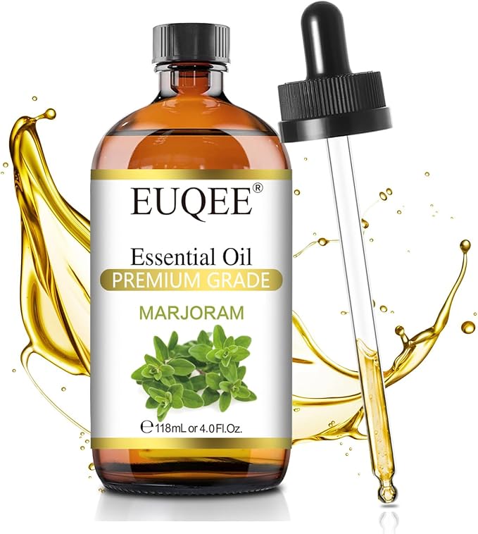 Marjoram Essential Oil 118 ml Large Bottle Premium Marjoram Oil with Glass Dropper Great for