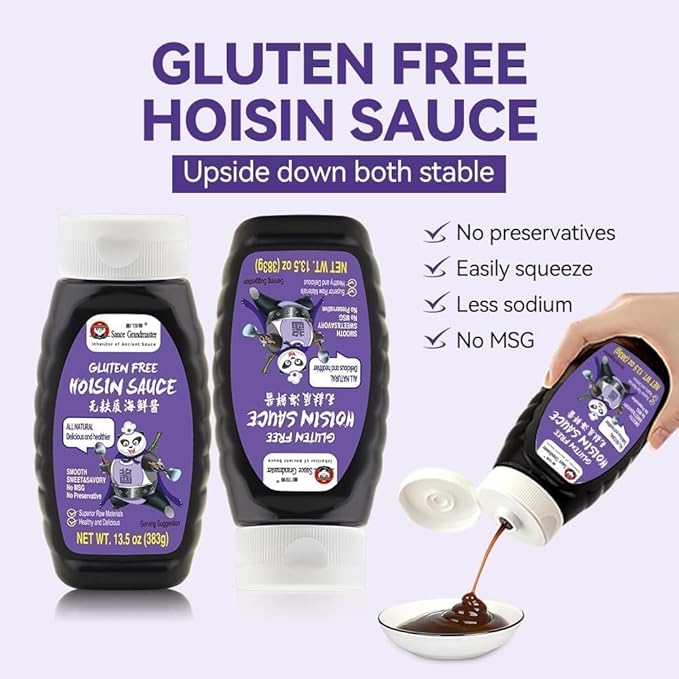 Gluten Free Hoisin Sauce, Exclusive Formula, The Soul of Asian Flavors, Low Sodium Vegan, No