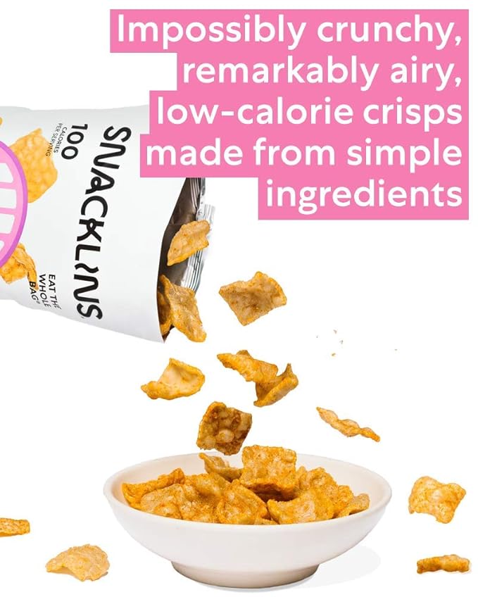 SNACKLINS Plant Based Crisps 4 Flavor Variety - Nacho, BBQ, Teriyaki, Chesapeake Bay - Gluten Free
