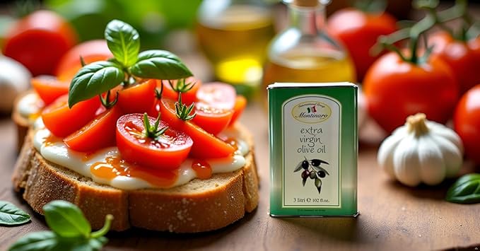 Montinaro Italian Extra Virgin Olive Oil ??Cold-Pressed EVOO from Puglia ??3L (101 fl oz) Tin