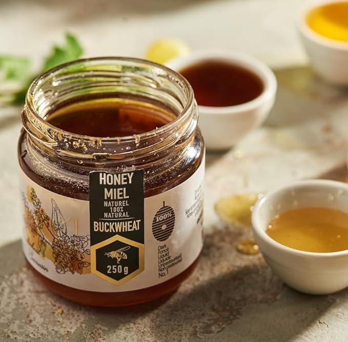 HONIGMA® Raw Buckwheat Honey | Exquisite Taste | 100% Pure | Unpasteurized | Unfiltered | Partially