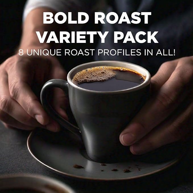 Maud's Bold Dark Roast Coffee Pods Variety Pack, 40 ct, 8 Assorted Dark Roast Flavors in Recyclable