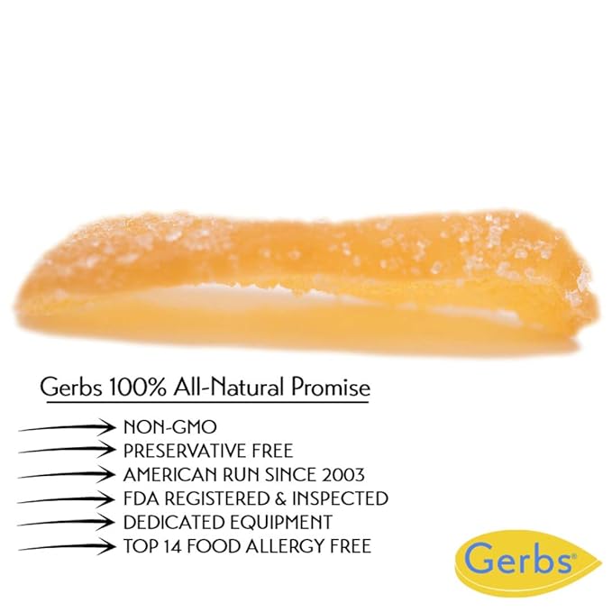 Gerbs Crystalized Dried Ginger 2 lbs. | Unsulfured, No Additives, Resealable Bulk Bag | Bold &