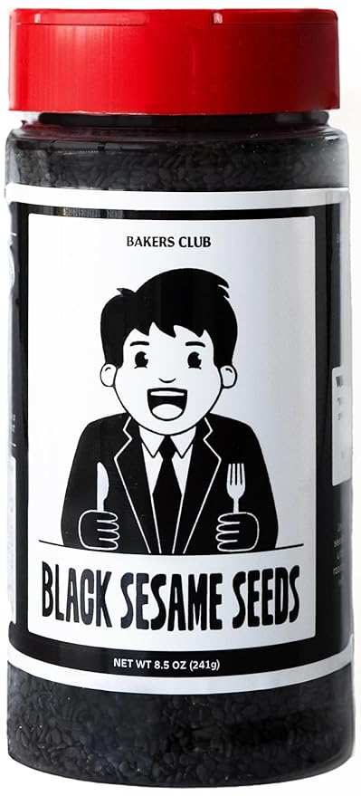 Premium Black Sesame Seeds 8.5oz - for Sushi, Tuna, Stir Fry, Bread, Poke Bowls - Kosher, Gluten