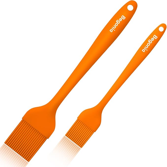 Pastry Brush-Begonia Silicone Basting Brush for Cooking,2pcs 10+8 in Heat Resistant Food Brushes