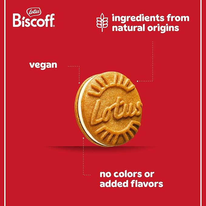 Lotus Biscoff Sandwich Cookies, Vanilla, 22 Cookies per pack, 7.76 Ounce