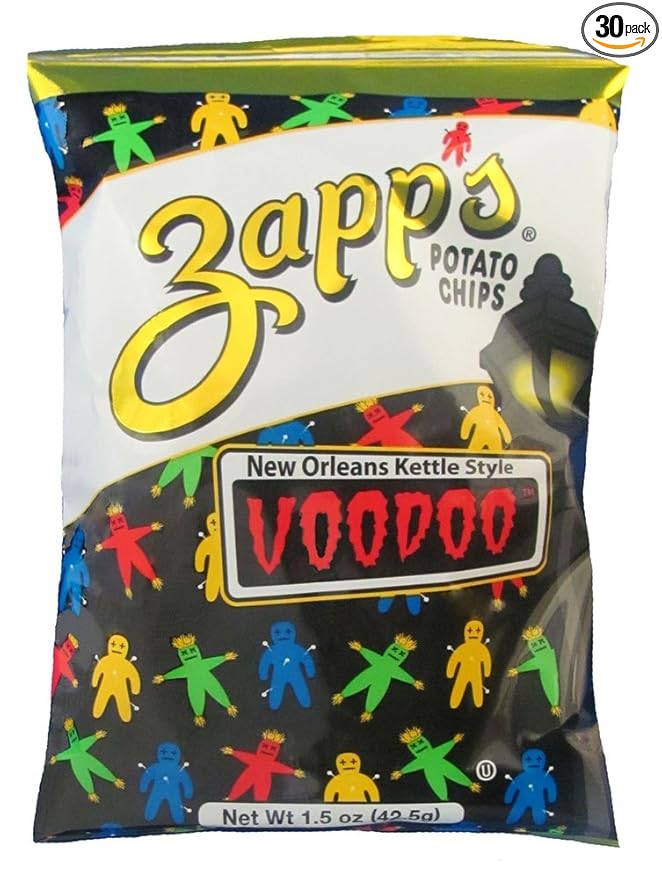 Zappì°??꽓s New Orleans Kettle-Style Potato Chips, Voodoo Flavor ì°????Crunchy Chips with a Spicy