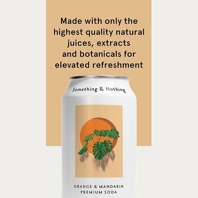 Something & Nothing Mango & Thai Basil Flavored Sparkling Water | Lightly Carbonated & Full of